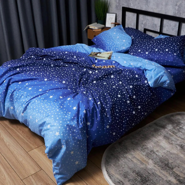 Фото - Комплект постельного белья Moon&Star Бязь Gold Люкс «Night Glow» 143х210 см нав. 2х50х70 (MS-820006561)