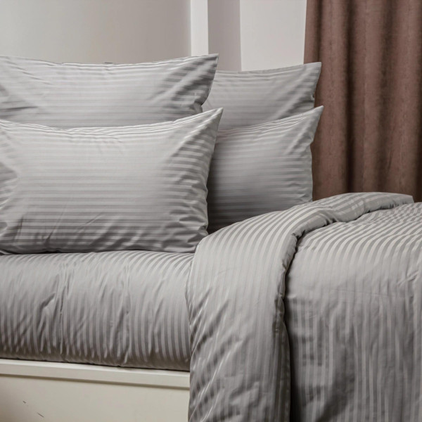 Фото - Комплект постельного белья ТЕП СТРАЙП САТИН №1 Grey (2-04694_33324)