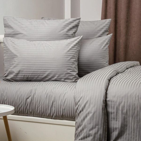 Фото - Комплект постельного белья ТЕП СТРАЙП САТИН №1 Grey (2-04694_33324)