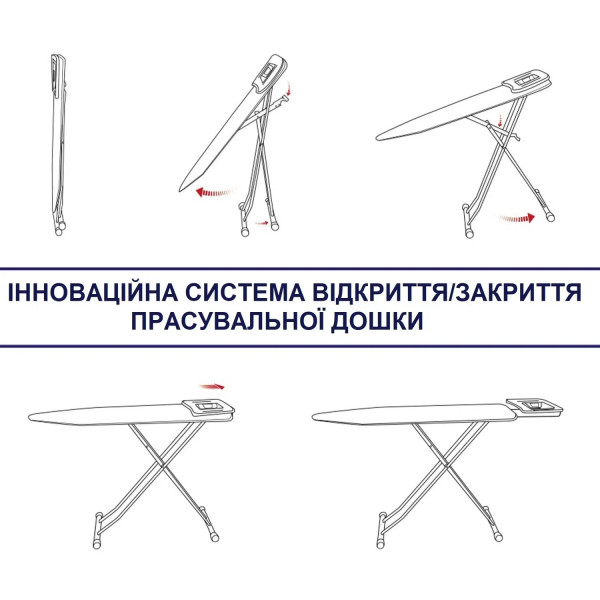 Фото - Гладильная доска Casa Si Sir 122x38 Black/Red Laquer (CS93575R266)