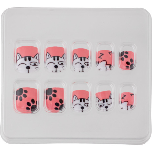Фото - Набор для ногтей Lukky накладные ногти для педикюра на липкой основе многоразовые 10 шт. KITTY (T25270)