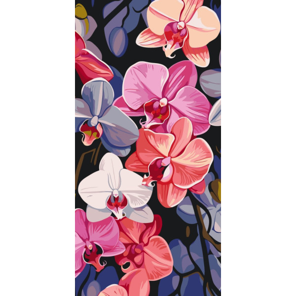 Фото - Картина по номерам ArtCraft Яркие орхидеи 40х80 см (13072-AC)