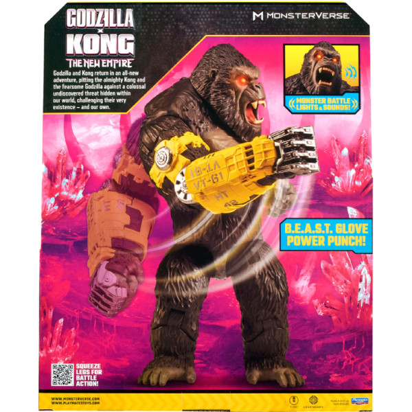 Фото - Фигурка мифического существа Godzilla vs. Kong МЕГА МОЩНЫЙ УДАР КОНГА (свет, звук) (35585)