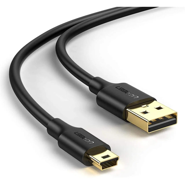 Фото - Кабель синхронизации данных UGREEN US132 USB-А 2.0 Male to Mini USB 5pin Male Cable 0.5m Black (10354)
