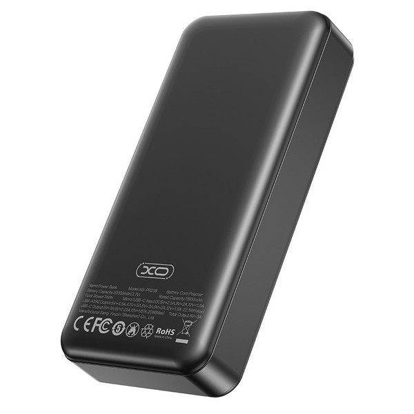 Фото - Батарея мобильная XO PR239 - 20000 mAh PD20W + QC22.5W Black (PR239_Black)