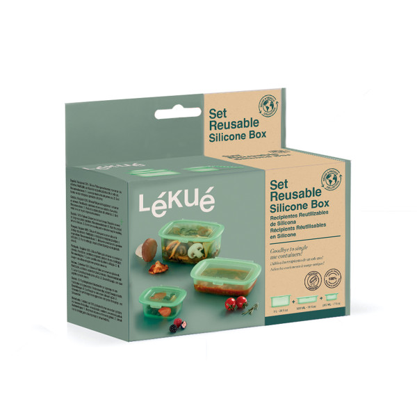 Фото - Набор емкостей для хранения Lekue Reusable Silicone Containers 3 шт. (881886)