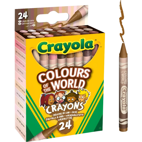Фото - Набор восковых мелков Crayola Colours of the World 24 шт. (52-0114)