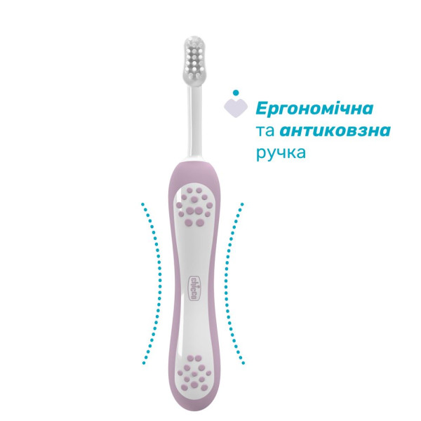 Фото - Зубная щетка мануальная детская Chicco 6-36 міс. (девочка) (12081.00)