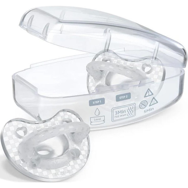 Фото - Ортодонтическая пустышка Chicco Physioforma Crystal 6-16 месяцев 2 шт. (73087.31)
