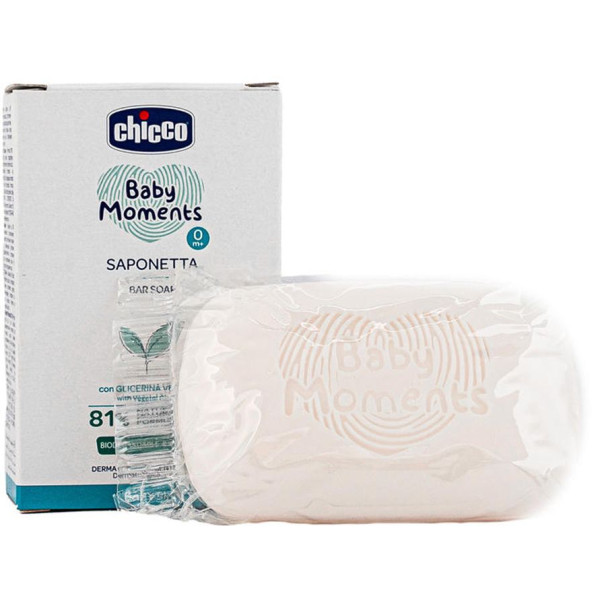 Фото - Мыло кусковое детское Chicco Мягкая пена Baby Moments 100 г (10398.00)