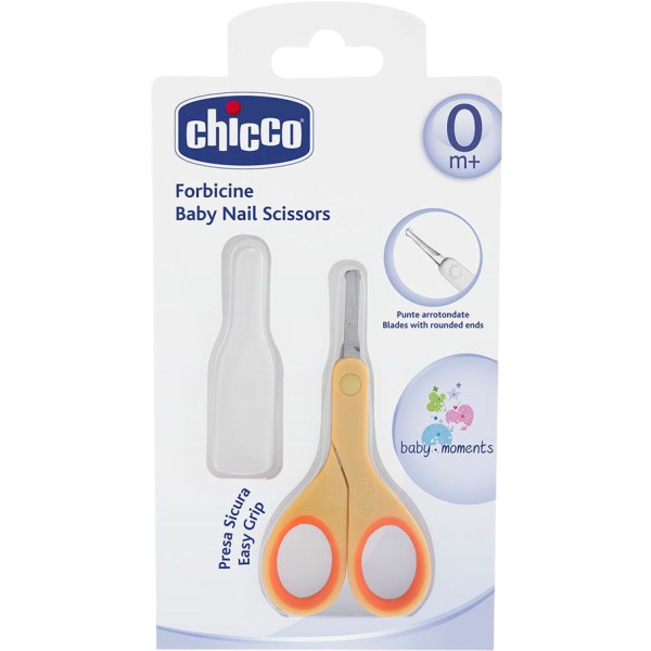 Фото - Ножницы маникюрные детские Chicco с колпачком оранжевые (05912.00)