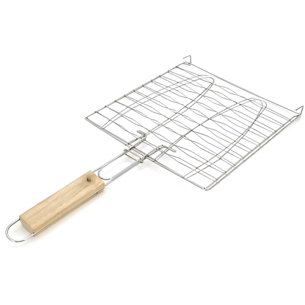 Фото - Решетка для гриля-барбекю Voltronic для риби 22х22 см (YT-GRf2) Фото - Решетка для гриля-барбекю Voltronic для риби 22х22 см (YT-GRf2)