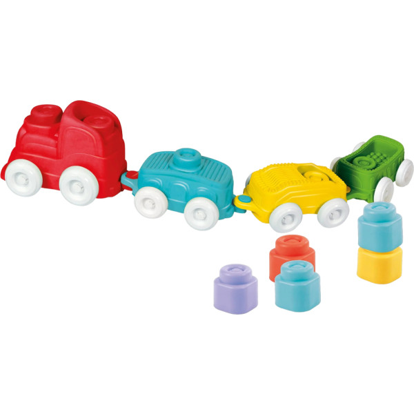 Фото - Базовый игровой транспорт для малыша Clementoni с конструктором Sensory Train серия Soft Clemmy (17424)