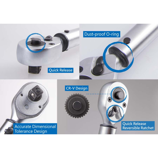 Фото - Ключ динамометрический KING TONY 3/8''' 10- 60 NM (34362-3DG)