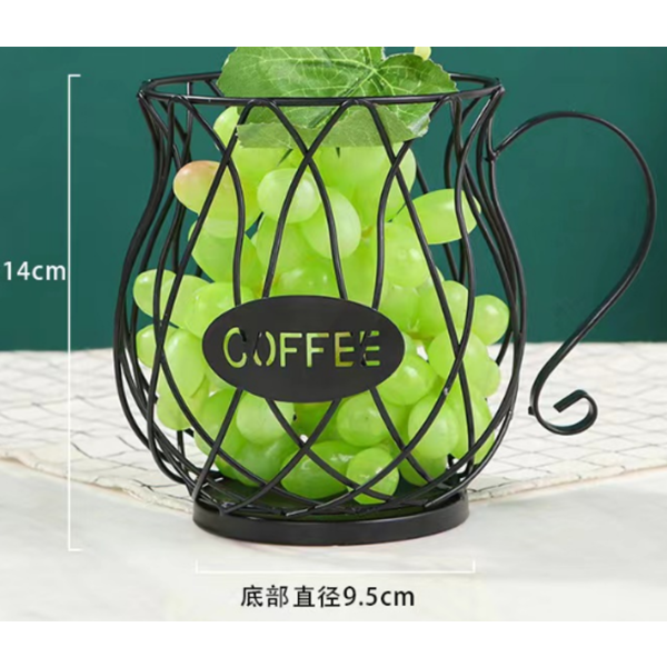 Фото - Емкость для фруктов Viva LACY MUG BLACK 18x14x9.5 см (B090060)