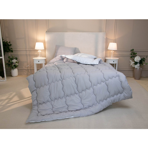 Фото - Набор одеяло двуспальное + 2 подушки Руно 200х220 + 50х70 (925.52_Grey White)