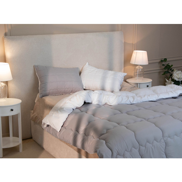 Фото - Набор одеяло двуспальное + 2 подушки Руно 200х220 + 50х70 (925.52_Grey White)