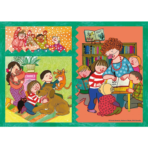 Фото - Пазлы (3-4 года) Trefl "Приключения" / Семья Бази (4в1)(34606)