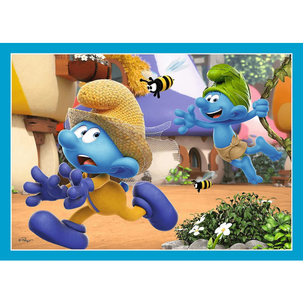 Фото - Пазлы (3-4 года) Trefl 4в1 The Smurfs Село Смурфов (46565)
