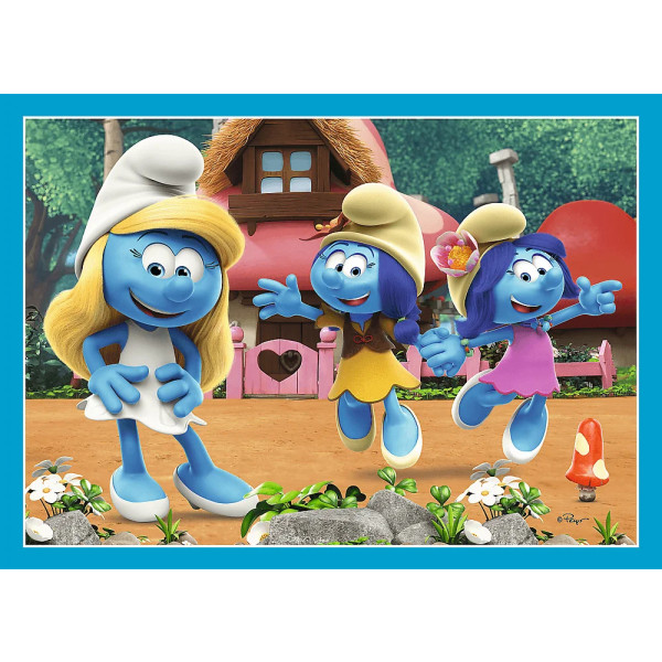 Фото - Пазлы (3-4 года) Trefl 4в1 The Smurfs Село Смурфов (46565)