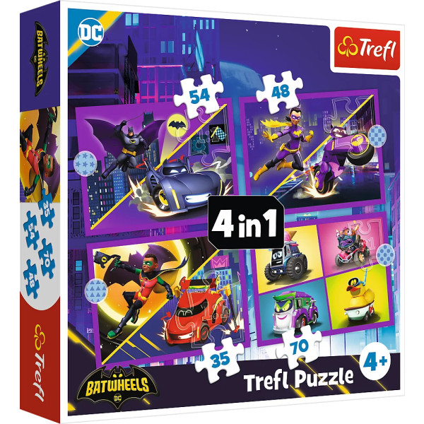 Фото - Пазлы (3-4 года) Trefl 4в1 Batwheels Встречайте Batwheels (46589)