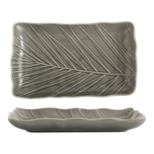 Фото - Блюдо Limited Edition LEAF GREY 24.5х17 см (B010787)