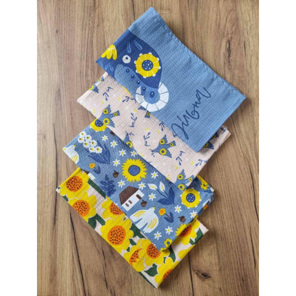 Фото - Полотенце кухонное Прованс вафельное Украина 33х60 см (040494)