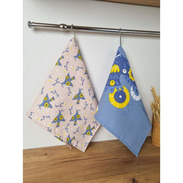 Фото - Полотенце кухонное Прованс вафельное Украина 33х60 см (040494)