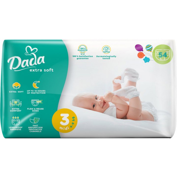 Фото - Одноразовые подгузники Dada Extra Soft Размер 3 (4-9 кг), 54 шт. (6443)
