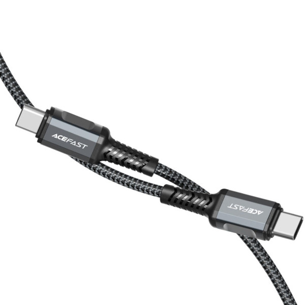 Фото - Кабель синхронизации данных AceFast C1-03 Type-C to Type-C 3A, 1.2m Black (AFC1-03B)