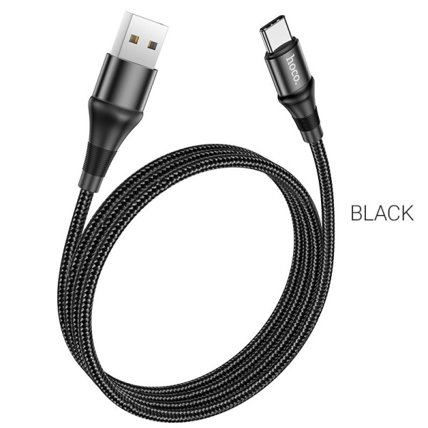 Фото - Кабель синхронизации данных HOCO X50 USB to Type-C 3A, 1m Black (6931474734235)