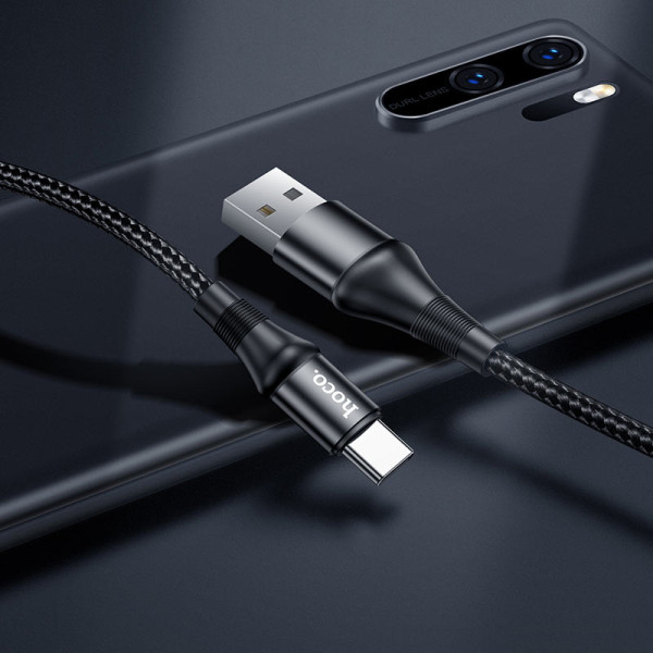 Фото - Кабель синхронизации данных HOCO X50 USB to Type-C 3A, 1m Black (6931474734235)