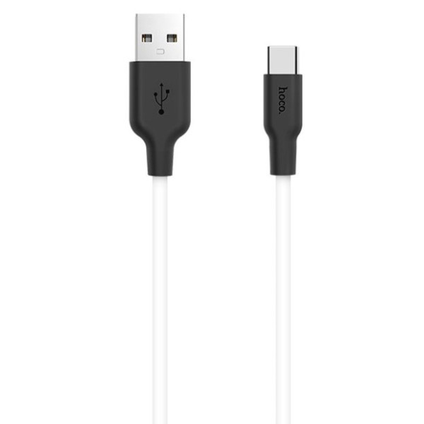 Фото - Кабель синхронизации данных HOCO X21 USB to Type-C 2A, 1m Black+White (6957531071402)