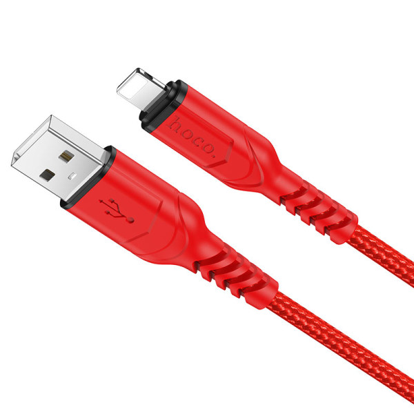 Фото - Кабель синхронизации данных HOCO X59 USB to iP 2.4A, 1m Red (6931474744876)