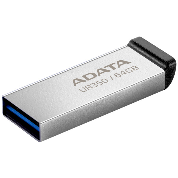 Фото - Флеш USB ADATA USB 3.2 UR 350 64Gb Silver/Black (UR350-64G-RSR/BK)