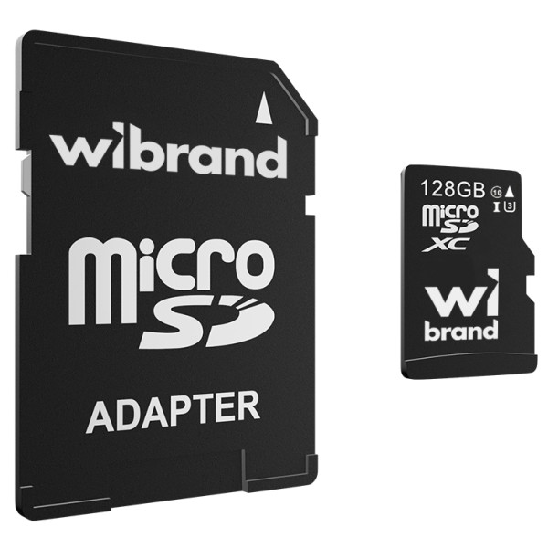 Фото - Карта памяти Wibrand 128Gb class 10 adapter SD (WICDHU3/128GB-A)
