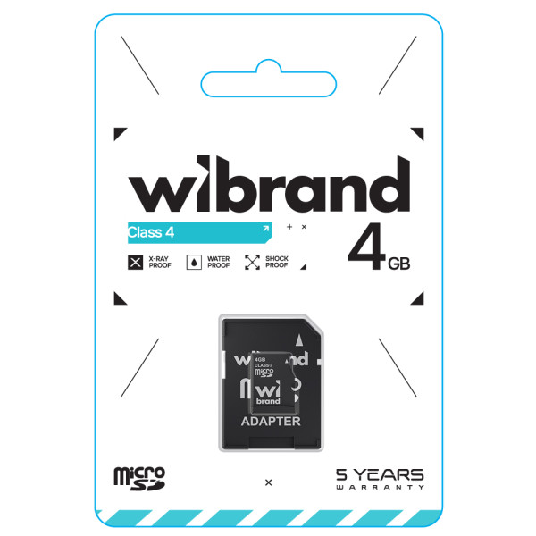 Фото - Карта памяти Wibrand 4Gb class 4 adapter SD (WICDC4/4GB-A)