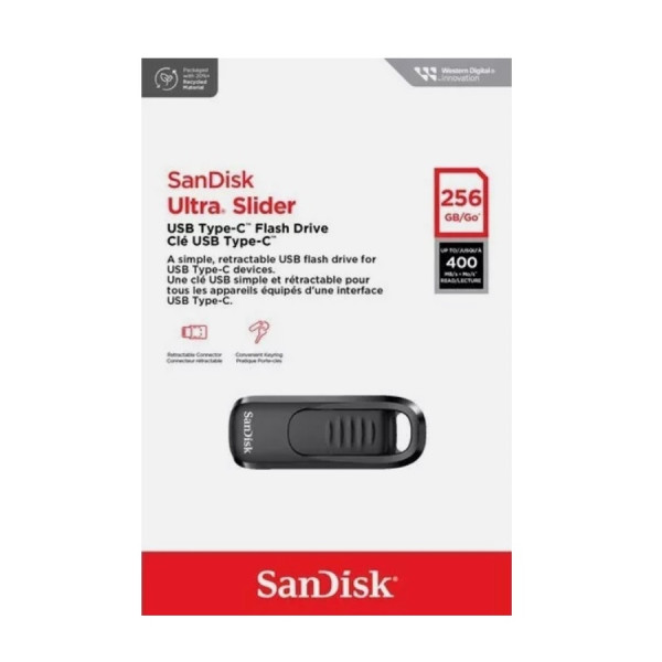 Фото - Флеш USB SanDisk USB 3.2 Gen1 Ultra Slider Type-C 256Gb (400 Mb/s)
