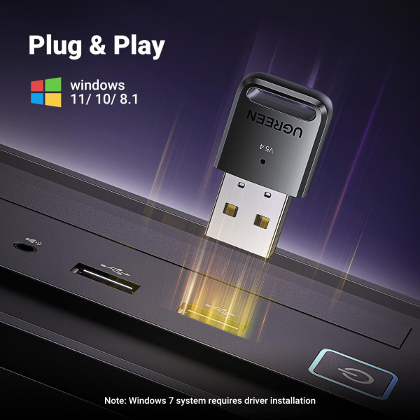 Фото - Адаптер сети Bluetooth USB UGREEN CM748 Bluetooth 5.4 Black (35058)
