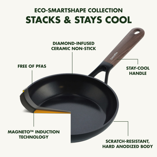 Фото - Сковорода универсальная Green Pan Eco Smartshape 28 см (CC006442-001)