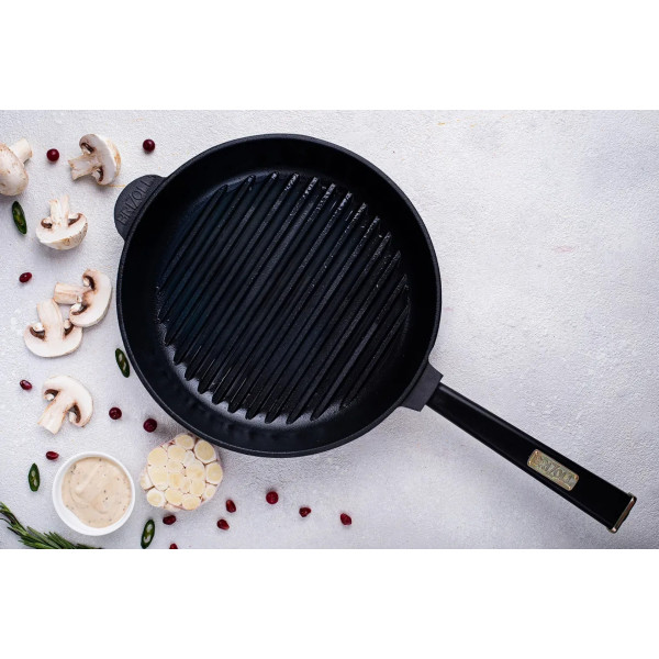 Фото - Сковорода гриль Brizoll O2640G-P1 Optima-Black, 260х54,5 мм