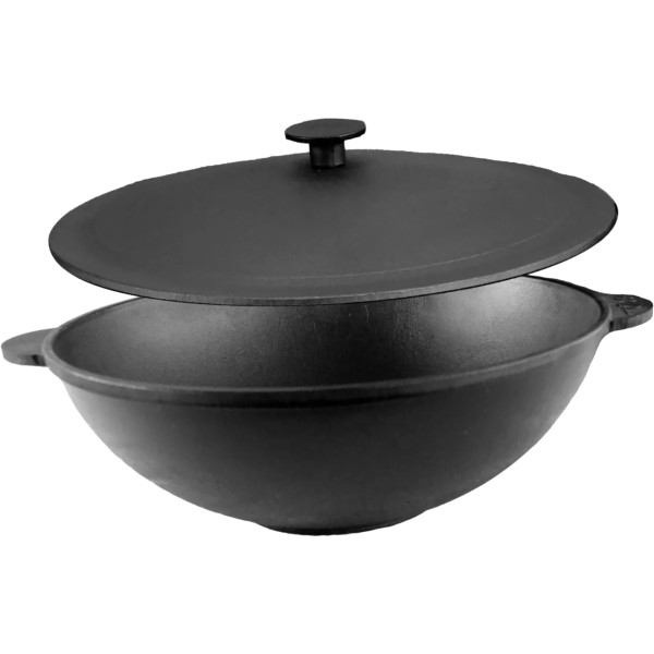 Фото - Сковорода ВОК Brizoll W28-1 3,7 л 280х96 мм, с чугунной крышкой Фото - Сковорода ВОК Brizoll W28-1 3,7 л 280х96 мм, с чугунной крышкой