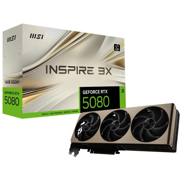 Фото - Видеокарта MSI RTX 5080 16G INSPIRE 3X