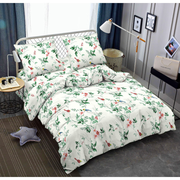 Фото - Комплект постельного белья Zastelli JH11995-10 Птицы в саду 200х220 см разноцветный Фото - Комплект постельного белья Zastelli JH11995-10 Птицы в саду 200х220 см разноцветный