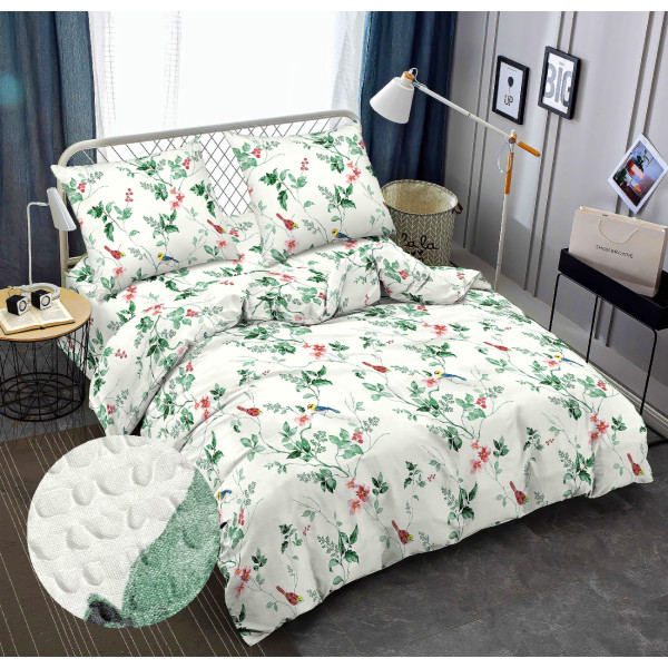 Фото - Комплект постельного белья Zastelli JH11995-10 Птицы в саду 200х220 см разноцветный