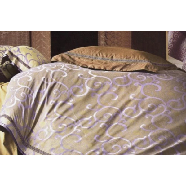 Фото - Комплект постельного белья Word of Dream Фантазия Жаккард с вышивкой 200х220 см коричневый (FSM379)