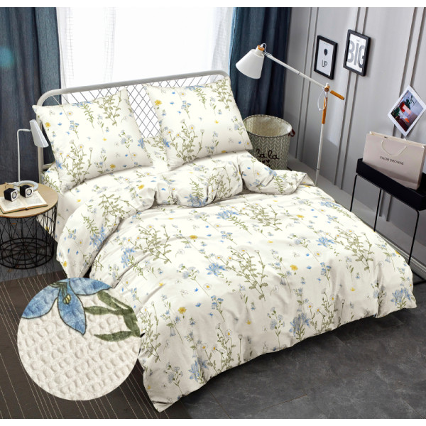 Фото - Комплект постельного белья Zastelli JH11459-9 Ромашковое поле жатка 175х210 Разноцветный (20928)