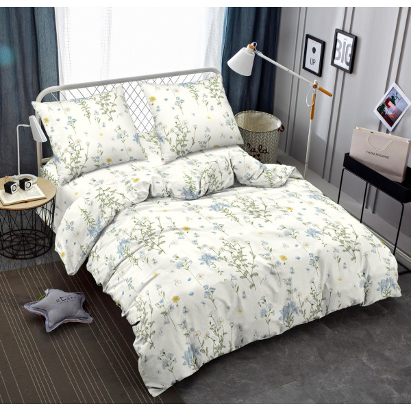 Фото - Комплект постельного белья Zastelli JH11459-9 Ромашковое поле жатка 175х210 Разноцветный (20928)