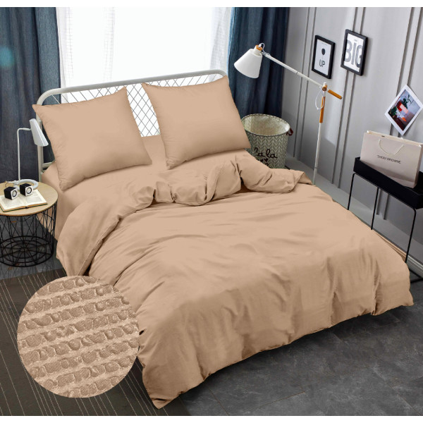 Фото - Комплект постельного белья Zastelli Taffy Beige жатка 175х210 Бежевый (21291)