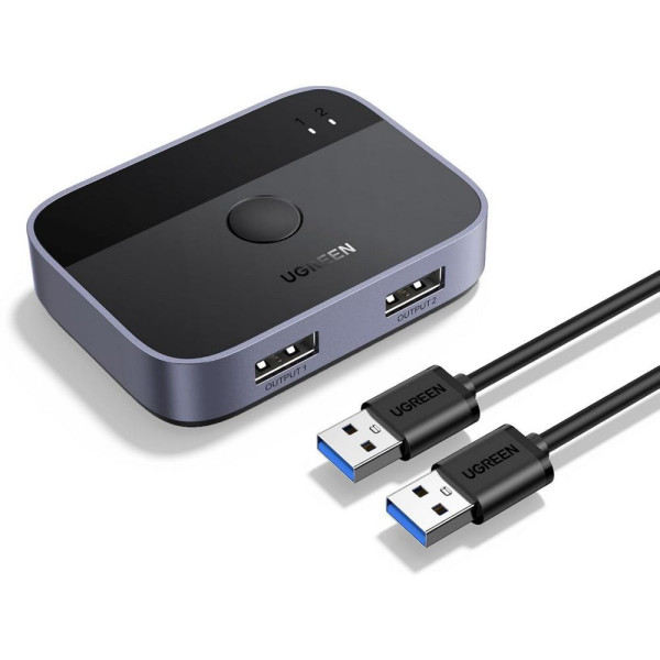 Фото - Хаб USB UGREEN CM757 USB 3.0 Sharing Switch 2 In 2 Out Black (35313)